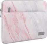 MoKo Tablet Sleeve Case Fits Tab S8+ 12.4", Surface Pro X/Pro LTE 12.3 Inch, Surface Laptop Go 12.4", Zipper Polyester Bag with Pocket, Fit Surface Pro Type Cover and Pen, Pink