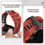 MoKo Watch Strap Compatible with Huawei Watch GT3 46mm/GT2/GT2 Pro/GT 2e/Samsung Galaxy Watch 46mm/Gear S3, 22mm Soft Silicone Replacement Sport Band Wristband, Red/Black