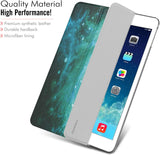 MoKo Case Fit iPad Air - Slim Lightweight Smart-Shell Stand Cover with Translucent Frosted Back Protector Fit iPad Air 9.7" Tablet, Swirl (with Auto Wake/Sleep, Not fit iPad Air 2)