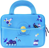 MoKo 7-8 Inch Kid Sleeve Neoprene Case Bag Fits Fire HD 8 Kids Edition 2018, Fire 7 Kids Edition 2019, Fire HD 8 2018, Fire 7 2019, Fire 7 Kids Pro 2021, Fire HD 8 Kids Pro 2021 - Magenta A