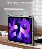 MoKo Case for iPad Pro 11 Inch 2021/2020/2018 and iPad Air 5th/4th Generation 10.9 Inch 2022/2020 with Pencil Holder, Hand Strap, PU Leather Cover, Multi-Angle Viewing, Black