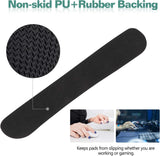 MoKo Keyboard Wrist Rest Pad and Mouse Pad Wrist Support Set, Ergonomic Raised Memory Foam Cushion, Non Slip Rubber Base [Pain Relief] for Office, Computer, Laptop, Typist, Gamer - Black with Roses