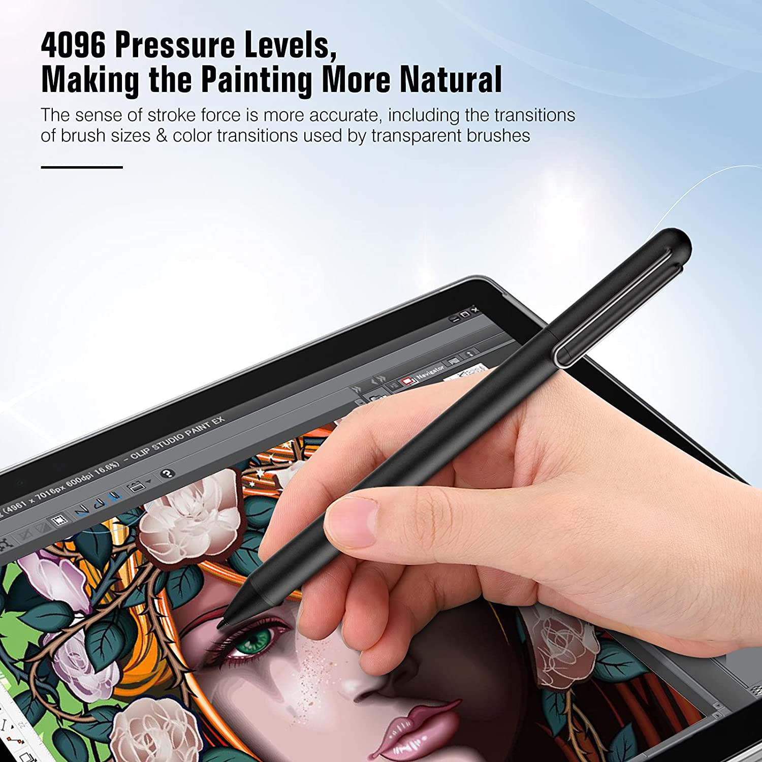 MoKo USI Stylus Pen for Chromebook with 4096 Levels Pressure, Palm
