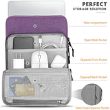 MoKo Sleeve Bag for 13.3 Inch Laptop, Carrying Pouch Sleeve Case with Pocket Fits MacBook Pro 13" M2/M1 Pro/M1 Max 14.2 2022-2021, MacBook Air 13.6" M2 2022, Tab S8+ 12.4",Surface Pro 8, Purple