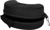 MoKo Protective Goggle Case, EVA Sunglass Box for Sports Size Sunglasses and Safety Glasses Perfect for Curved Frames, Sports Glasses Storage Holder for Eyewear of All Shapes and Sizes, Black