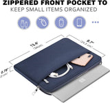 MoKo Tablet Sleeve Case Fits Tab S8+ 12.4", Surface Pro X/Pro LTE 12.3 Inch, Surface Laptop Go 12.4", Zipper Polyester Bag with Pocket, Fit Surface Pro Type Cover and Pen, Indigo