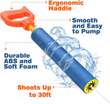 MoKo Water Pistol for Adults & Kids, 6 Pack Water Blaster Foam Shooter Set Cannon Pool Accessories with 35ft Shooting Range Length for Summer Outdoor Beach Game, Blue+Yellow+Red+Green