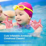 MoKo Inflatable Swim Floater Sleeves for Kids, Cartoon Swimiming Armbands Floaties Water Wings Floatation Sleeves, Pool Water Sports Learning Swim Training Aids