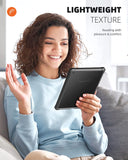 MoKo Case Fit with 6.8" Kindle Paperwhite (11th Generation-2021) and Kindle Paperwhite Signature Edition, Perfect Protection with Fully Covered Soft TPU Edge, Clear Back Cover for DIY, Black