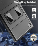 MoKo Case Fits Samsung Galaxy Tab A8 10.5 Inch 2022 (SM-X200/SM-X205/SM-X207), Shockproof Full Body Rugged Stand Back Cover Built-in Screen Protector Fit Galaxy Tab A8 10.5" 2022 Tablet, Black