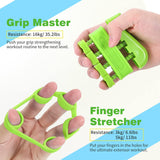 MoKo Metal Hand Grip Strengthener Kit, Heavy Duty Hand Grip Workout Set Hand Grippers (22 to 132 lb) Finger Exerciser Wrist Strengthen Trainer for Hand Exercising, Muscle Builder, Pain Relief