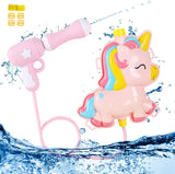 MoKo Water Blaster for Kids, Pool Toys Water Toys, Backpack Tank Super Soaker Water Squirt Toy 26ft Shooting Range 2L High Capacity with Adjustable Strap Cartoon Summer Beach Outdoor Water Game Supply