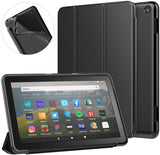 MoKo Case Fits Kindle Fire HD 8 & 8 Plus Tablet (10th Generation, 2020 Release), Soft TPU Translucent Frosted Back Cover Slim Smart Shell, Auto Wake/Sleep - Indigo