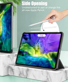 MoKo Case Fit iPad Pro 11 Inch 2020 (2nd Gen) 2018 (1st Gen), [Support Apple Pencil 2nd Charging] Slim Lightweight Translucent Shell Protective Smart Cover Fit iPad Pro 11, Auto Wake/Sleep,Black