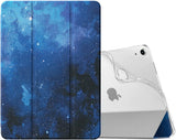 MoKo Case Fit iPad Air 5th/4th Generation 10.9 Inch Case 2022/2020, Slim Trifold Stand Cover with Soft Frosted Back, Auto Wake/Sleep, Support Touch ID and iPad 2nd Pencil Charging, Mottled Rose Purple