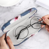 MoKo Double Eyeglass Case, Contact Lens Case with Mirror Tweezers Remover, 2 in 1 Double Sided Portable Contact Lens Box Holder Container