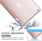 MoKo Case Fit 2018/2017 iPad 9.7 6th/5th Generation, Slim Smart Shell Stand Folio Case with Soft TPU Translucent Frosted Back Cover Compatible with iPad 9.7" 2018/2017, Auto Wake/Sleep - Rose Gold