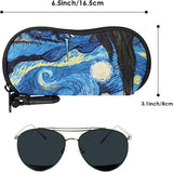 MoKo Sunglasses Soft Case Ultra Light Neoprene Zipper Eyeglass Case with Belt Clip