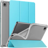 MoKo Case Fits Samsung Galaxy Tab A7 Lite 8.7 Inch SM-T225/T220/T227, Slim Lightweight Smart Case Trifold Stand Case with Soft TPU Translucent Frosted Back Shell for Galaxy Tab A7 Lite – Peacock Blue