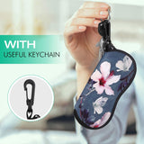 MoKo Sunglasses Soft Case Ultra Light Neoprene Zipper Eyeglass Case with Belt Clip