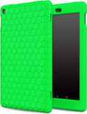 MoKo Case for Fire HD 8 2016 Tablet - [Honey Comb Series] Light Weight Silicone Back Cover [Kids Friendly] for Fire HD 8 (Previous 6th Gen-2016 Release ONLY), Green (NOT FIT 7th Gen 2017 Tablet)