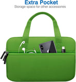 MoKo 7-8" Kids Tablet Sleeve, Neoprene Carrying Case Bag Fits Fire HD 8 Kids Edition 2018, Luna Controller, Fire HD 8 Plus/Fire HD 8 2020, Fire 7 Kids Pro 2021, Fire HD 8 Kids Pro 2021, Green
