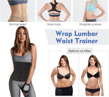 MoKo Waist Trainer for Stomach Adjust Snatch Bandage Wrap Tummy Sweat Wraps Waist Trimmer Belt for Women Shaper Running 3M/4M