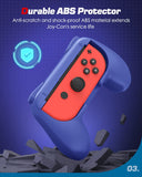 MoKo Grip for Nintendo Switch OLED Model Joycon & Switch Joy-Con, [2-Pack] Ergonomic Hand Grip Controller Handle Kit Compatible with Nintendo Switch/Switch OLED 2021 Joy Cons Controllers, Indigo