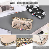 MoKo Eyeglass Case Hard Shell for Men Women, Unisex Portable Travel Sunglasses Cases PU Leather Glasses Storage Box Holder