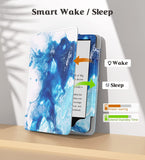 MoKo Case for 6.8" Kindle Paperwhite (11th Generation-2021) and Kindle Paperwhite Signature Edition, Slim PU Shell Cover Case with Auto-Wake/Sleep for Kindle Paperwhite 2021 E-Reader, Blue Ink