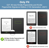 MoKo Case for 6.8" Kindle Paperwhite (11th Generation-2021) and Kindle Paperwhite Signature Edition, Origami Standing Shell Cover with Magnetic PC Back Cover for kindle Paperwhite 2021, Almond Blossom