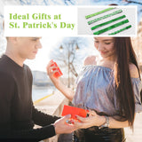 MoKo St Patricks Day Decorations Headband 5-Pack, Non-Slip Adjustable Stretchy Green Glitter Clover St Patricks Day Headbands Accessories for Women Girls Teens