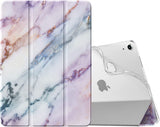 MoKo Case Fit iPad Air 5th/4th Generation 10.9 Inch Case 2022/2020, Slim Trifold Stand Cover with Soft Frosted Back, Auto Wake/Sleep, Support Touch ID and iPad 2nd Pencil Charging, Mottled Rose Purple