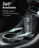 MoKo Car Cup Holder Expander Organizer, 360° Rotatable Water Bottle Coffee Cup Drink Holder Adjustable Stand Adapter 2 in 1 Cup Mount with Extensible Base for Universal Vehicle, Black