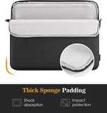 MoKo 13.3 Inch Laptop Sleeve Case, Fits with MacBook Pro 13 M2/M1 Pro/M1 Max 14.2 2022-2021, MacBook Air 13.6" M2 2022/Air/Pro 13.3", Tab S8+ 12.4", Polyester Bag with Small Case/Pocket, Black