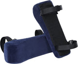 MoKo Ergonomic Armrest Pads, Soft Polyurethane Foam Arc Shape Elbow Pillow - Universal Adjustable Chair Arm Covers for Elbows and Forearms Pressure Relief, Black