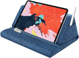MoKo Tablet Pillow Stand, Soft Bed Pillow Holder Xmas Gift for up to 11" Pad, Fits iPad 10.2"(9th Gen), New iPad Mini 6 8.3" Air 4/3, iPad Pro 11/10.5/9.7, Mini 5 4, Galaxy Tab S6/S7 11", Blue