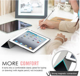 MoKo Case Fit iPad 2/3/4 - Ultra Lightweight Slim Smart Shell Stand Cover with Translucent Frosted Back Protector Fit iPad 2/The New iPad 3 (3rd Gen)/iPad 4, Space Gray (with Auto Wake/Sleep)