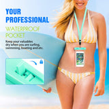 MoKo Waterproof Phone Pouch [2 Pack], Underwater Phone Case Dry Bag with Lanyard Compatible with iPhone 13/13 Pro Max/iPhone 12/12 Pro Max/11 Pro Max,X/Xr/Xs Max/SE 3, Samsung Note 10, S20/S21/S10/S9