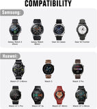 MoKo Band Compatible with Samsung Galaxy Watch 3 45MM/Galaxy Watch 46MM/Gear S3 Classic/Frontier/Huawei Watch 3 Pro, 22mm Silicone Adjustable Replacement Strap, Dark Gray