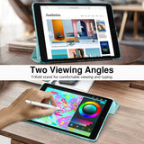 MoKo Case for New iPad 9th/8th/7th Gen Case (2021/2020/2019), Soft TPU Translucent Frosted Back Cover Slim Shell Protective Case with Stand for iPad 10.2 inch,Auto Wake/Sleep, Sky Blue