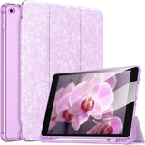 MoKo Case Fit New iPad 9th Generation Case 2021/8th Gen 2020/7th Gen 2019 with Pencil Holder, Trifold Stand Protective Case with Soft TPU Back, iPad 10.2 inch Case, Auto Wake/Sleep,Mottled Green