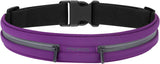 MoKo Sports Running Belt, Outdoor Dual Pouch Sweatproof Reflective Slim Waist Pack, Fitness Workout Belt Fanny Pack Compatible with iPhone 12/12 Pro/12 Mini, iPhone 11 Pro Max/Xs, Galaxy S21