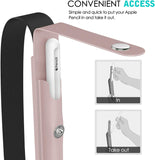 MoKo Pencil Case Holder Compatible with Apple Pencil 2, PU Leather Elastic Pocket Sleeve Detachable Cover Fit iPad Mini 6 2021/ iPad Air 4th Gen 2020, iPad Pro 11/ Pro 12.9 2021/2020,Rose Gold