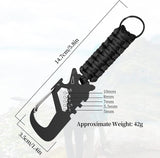 MoKo Paracord Keychain with Carabiner, 2-Pack Paracord Lanyard Clips for Keys, Outdoor Survival Tool for Camping Hiking