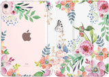 MoKo Case Fit New iPad Mini 6 2021 (6th Generation 8.3 inch), Soft TPU Translucent Frosted Back Cover Slim Smart Shell Stand Folio Case for iPad Mini, Auto Wake/Sleep, Fragrant Flowers