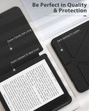 MoKo Folio Case for Kobo Libra 2 E-Reader 7 inch 2021 Released, Origami Standing Shell Cover Case with Multi Angle Magnetic PC Back Cover for Kobo Libra 2 E-Reader 7 inch 2021 Released, Black