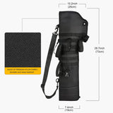 MoKo Archery Arrow Quiver, Multi-Function Arrow Bag Foldable Shoulder Waist Hanged Arrows Carry Holder with Molle System for Target Shooting and Archery Sports, Black
