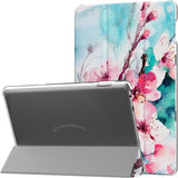 MoKo Case Fits All-New Kindle Fire HD 10 & 10 Plus Tablet (11th Generation, 2021 Release) 10.1", PU Leather Trifold Stand Cover with Translucent Frosted Backshell with Auto Wake/Sleep, Green