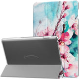 MoKo Case Fits All-New Kindle Fire HD 10 & 10 Plus Tablet (11th Generation, 2021 Release) 10.1" - Slim PU Leather Trifold Stand Cover Frosted Hard Back Shell with Auto Wake/Sleep, Bright Yellow
